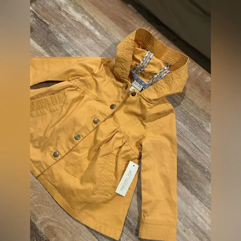 Rachel Zoe Baby Girl Snap Button Cotton Jacket With Hood, Size 24 Months NWT‎